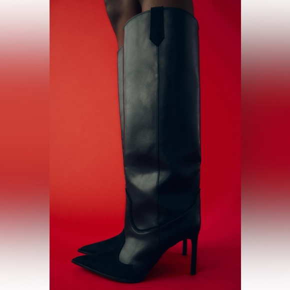 ZARA THIN HEEL COWBOY BOOTS - Picture 2 of 6